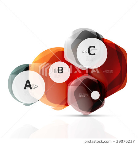 Glass color hexagons. Glossy plastic hexagon 29076237