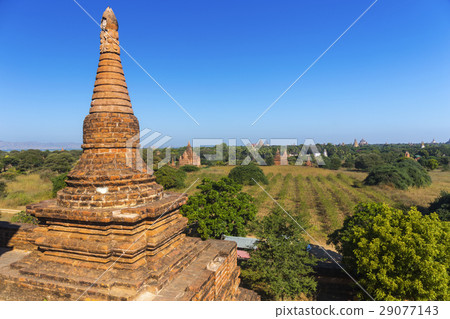 Bagan buddha tower at day 29077143