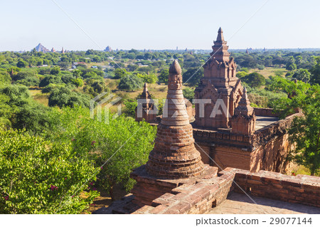 Bagan buddha tower at day 29077144