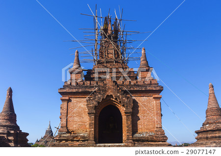 Bagan buddha tower at day 29077147