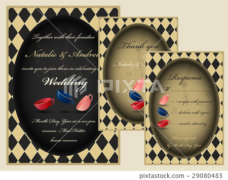 Mad tea party wedding invitation set Mad tea party wedding invitation set 29080483