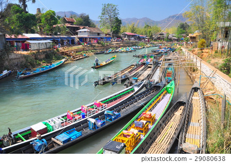Docking station in front of the intein market Docking station in front of the intein market 29080638
