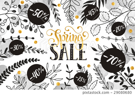 Hello spring greeting card Hello spring greeting card 29080680