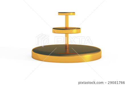 three tiers of round stand gold 29081766