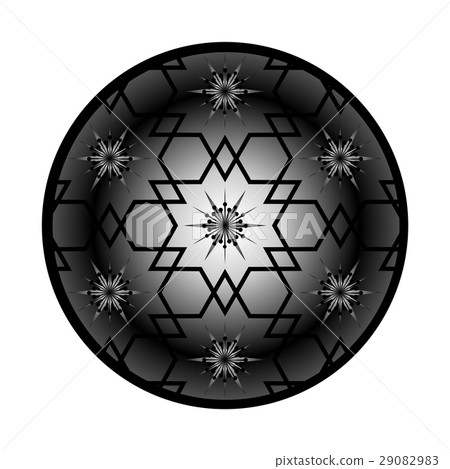 Organdy style image, Japanese pattern, petal, star, Hokusai Sakura Wari cherry blossom motif Arrange illustration 29082983