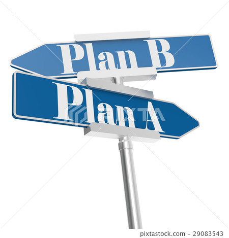 图库插图 plan a and plan b signs