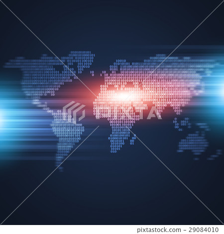 Binary Code Map - Stock Illustration [29084010] - PIXTA