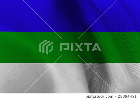 Komi Republic flag 3D illustration symbol. Komi  f 29084451