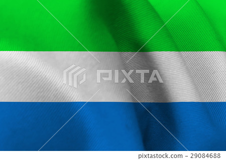Sierra Leone national flag 3D illustration symbol 29084688