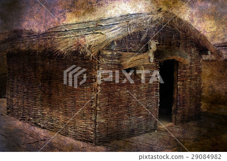 Straw house grunge concept Straw house grunge concept 29084982