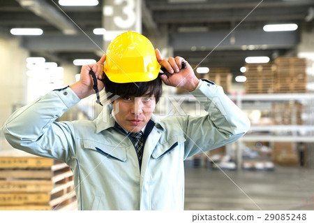 年輕工人後勤安全頭盔 29085248