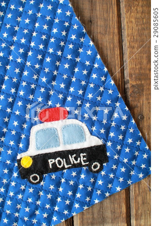 手工製作警車貼適合男孩書包準備入園 29085605