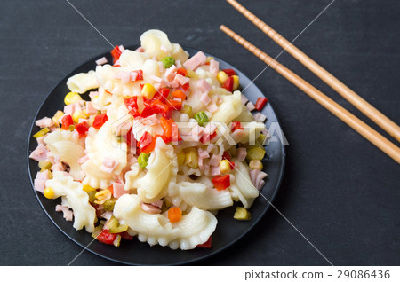 Creste di gallo pasta with vegetables Creste di gallo pasta with vegetables 29086436