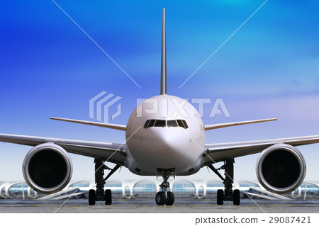 passenger airplane at modern airport 29087421