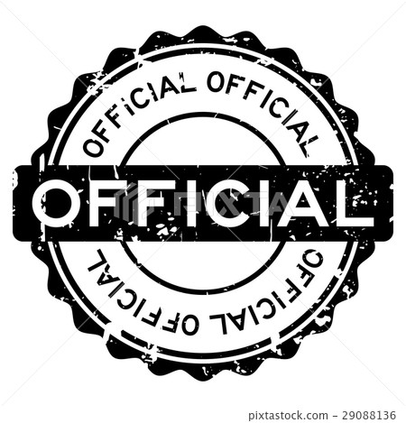 Grunge black official round rubber seal stamp - Stock Illustration ...