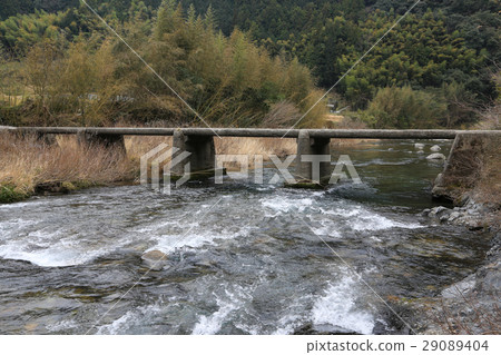 Kochi Prefecture Shimanto City Ozaki Settlement Bridge Kochi Prefecture Shimanto City Ozaki Settlement Bridge 29089404