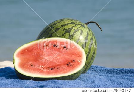 Watermelons on a beach Watermelons on a beach 29090187