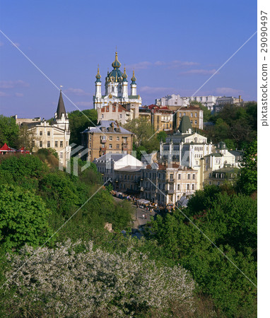 Andriyivskyy Descent at springtime 29090497