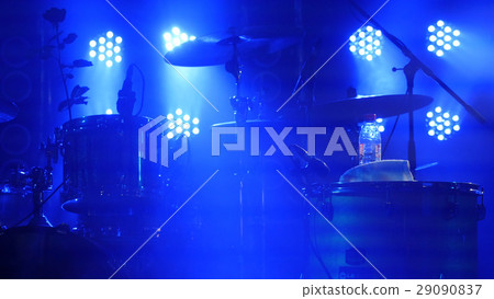 The scene with the drum kit and beautiful The scene with the drum kit and beautiful 29090837