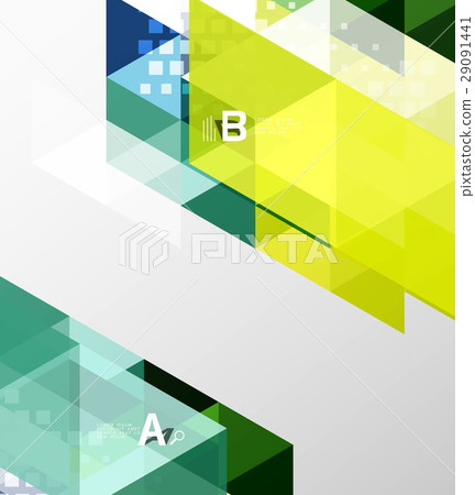 Color transparent trianlge tiles with infographic Color transparent trianlge tiles with infographic 29091441