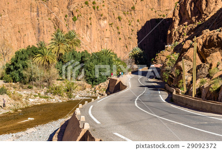 Road to Todgha Gorge, a canyon in the Atlas 29092372