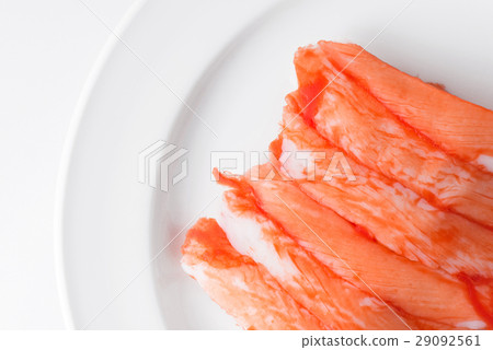 crab stick on white plate 29092561