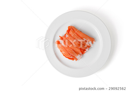 crab stick on white plate 29092562
