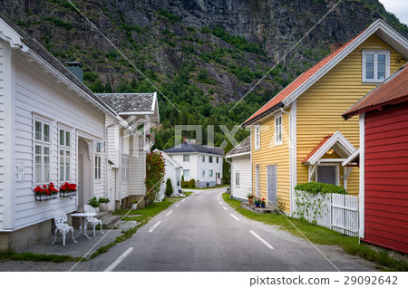 Solvorn village, Norway. Solvorn village, Norway. 29092642