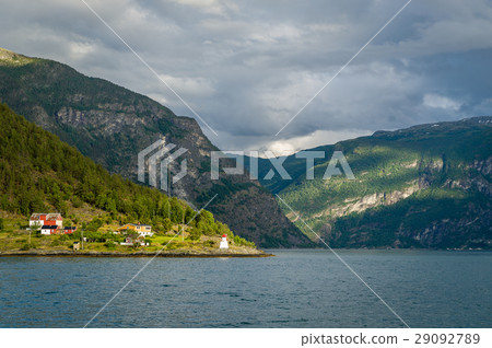 Ferry cruise at Norway fjord 29092789
