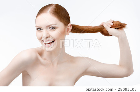 Beautiful Woman with Clean Fresh Skin  29093105