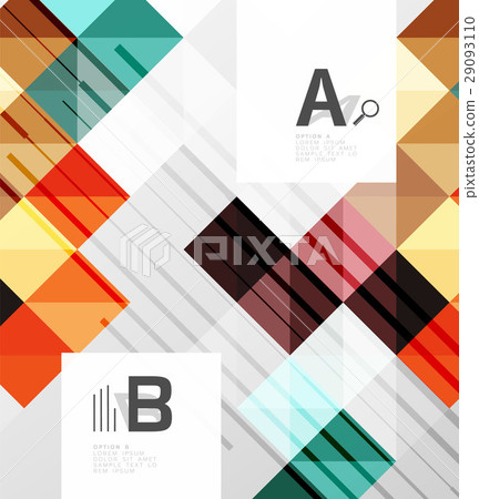 Square elements with infographics and options 29093110