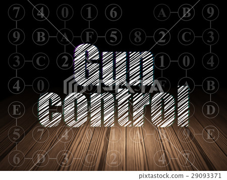 Security concept: Gun Control in grunge dark room Security concept: Gun Control in grunge dark room 29093371