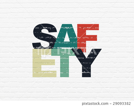 Protection concept: Safety on wall background 29093382