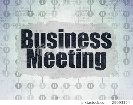 Finance concept: Business Meeting on Digital Data Finance concept: Business Meeting on Digital Data 29093394