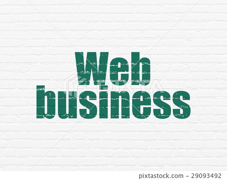 Web development concept: Web Business on wall Web development concept: Web Business on wall 29093492