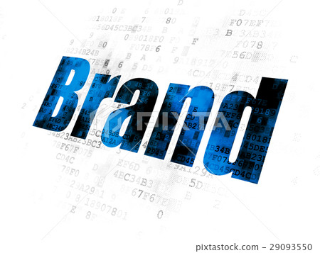 Advertising concept: Brand on Digital background Advertising concept: Brand on Digital background 29093550