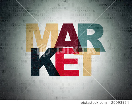 Marketing concept: Market on Digital Data Paper Marketing concept: Market on Digital Data Paper 29093554