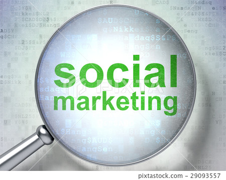 Marketing concept: Social Marketing with optical Marketing concept: Social Marketing with optical 29093557