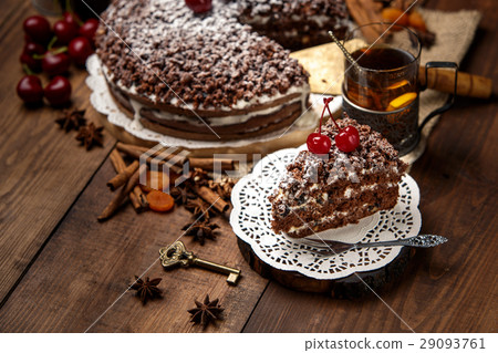 Homemade chocolate pie Homemade chocolate pie 29093761