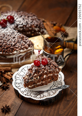 Homemade chocolate pie Homemade chocolate pie 29093762