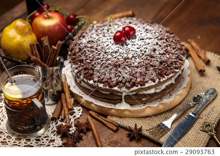 Homemade chocolate pie Homemade chocolate pie 29093763