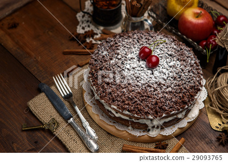 Homemade chocolate pie Homemade chocolate pie 29093765