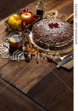 Homemade chocolate pie Homemade chocolate pie 29093785