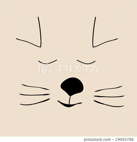 Kitty sleep cute funny cartoon cat head Kitty sleep cute funny cartoon cat head 29093786
