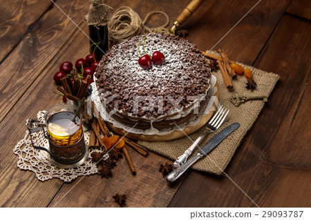 Homemade chocolate pie Homemade chocolate pie 29093787