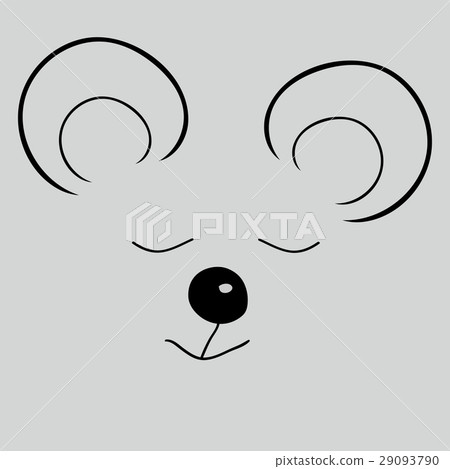 Mouse sleep cute funny cartoon head 29093790