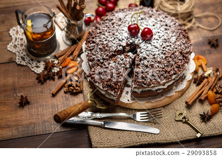 Homemade chocolate pie  29093858