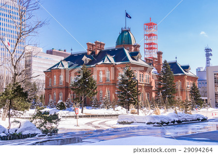 Former Hokkaido Government Office Government building Red building brick building in winter Former Hokkaido Government Office Government building Red building brick building in winter 29094264