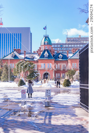 Former Hokkaido Government Office Government building Red building brick building in winter 29094274