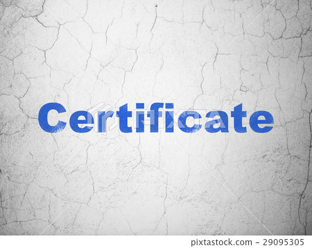 Law concept: Certificate on wall background Law concept: Certificate on wall background 29095305